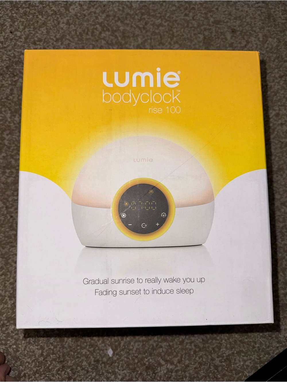 Lumie Bodyclock Rise 100 Wake-Up Light Alarm Clock - Yellow/White